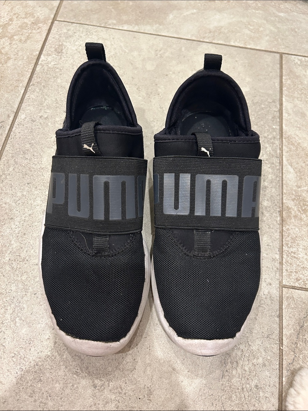 Puma Black Slip-On Athletic Sneakers